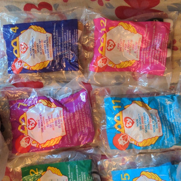 Sealed Mc Donalds Vintage Ty 1999 Stuffed Toy Animals Bundle 8 piece bundle lot - Picture 3 of 14